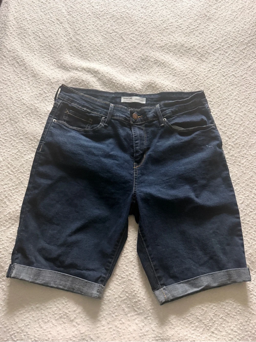 Levi's Navy Blue Denim Bermuda Shorts